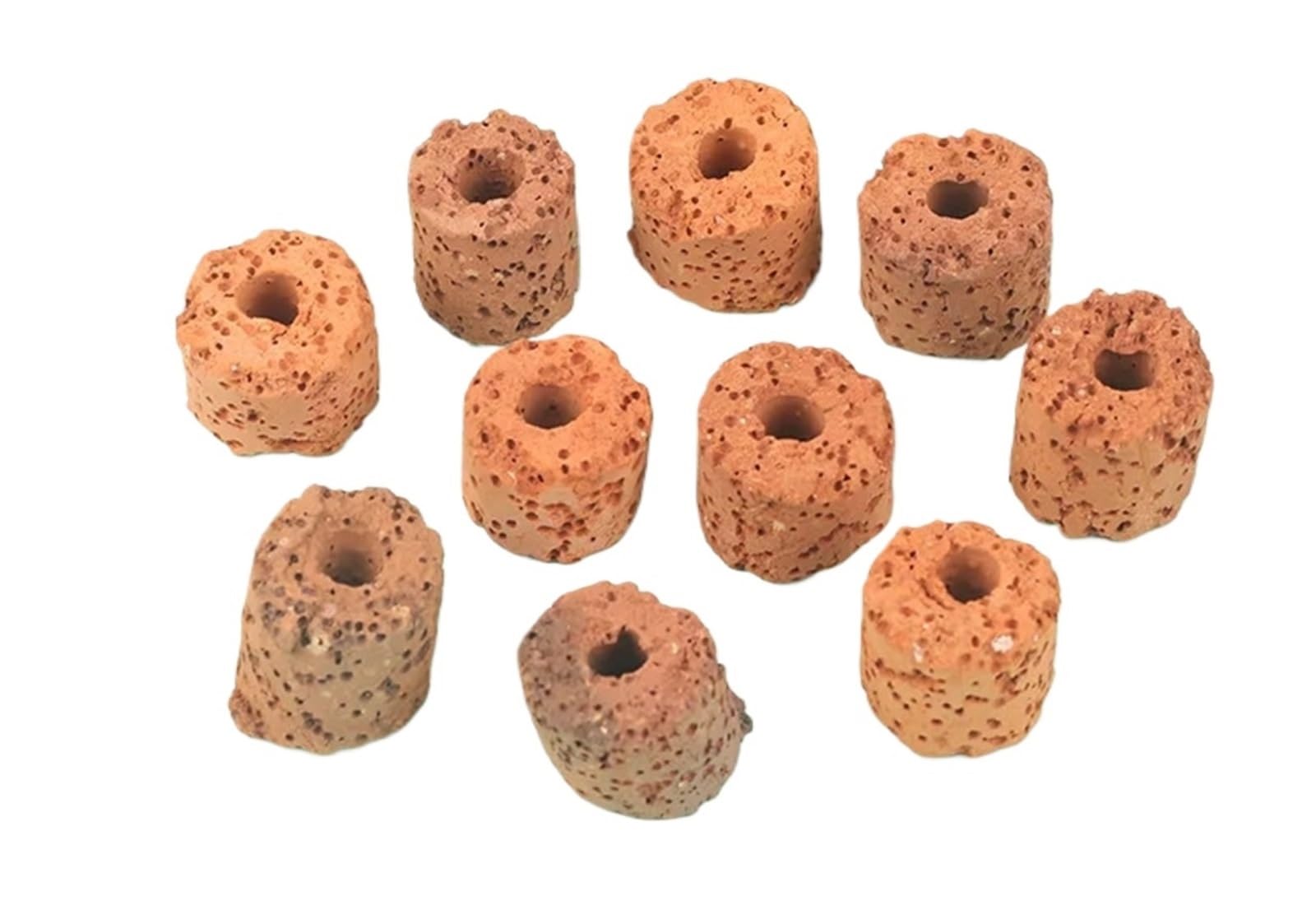 Mlyvax 60Pcs Ceramic Plant Rings For Aquarium Fixed Weight Holder Aquatic Media Pottery Gravity Fish Tank Support