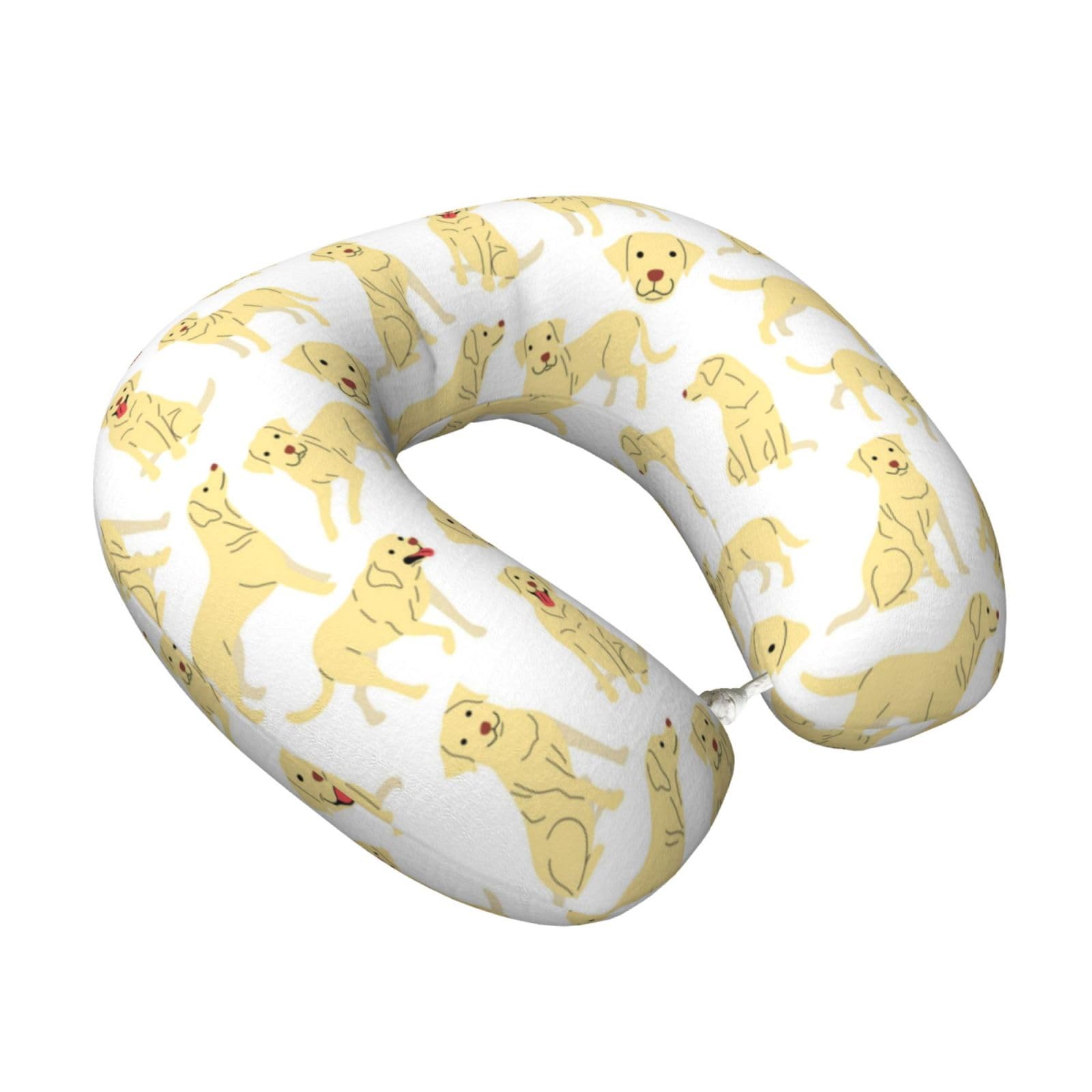 LKYMOH Labrador Retriever, Travel Neck Pillow U-Shaped Memory Neck Support Soft Comfortable With Washable Cover For Airplane Car Traveling and Office