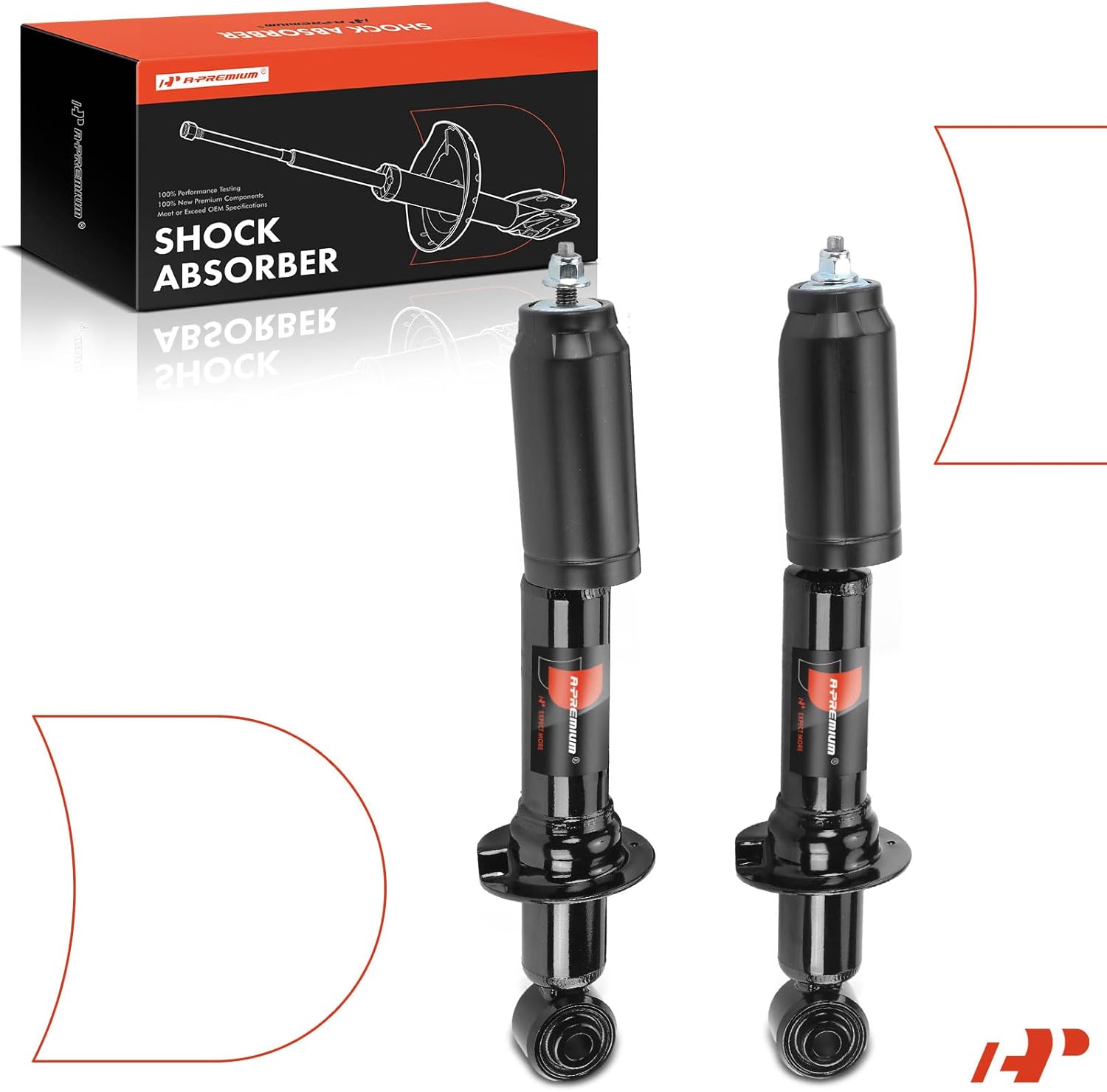 A-Premium Front Struts Compatible with Ford Crown Victoria & Lincoln Town Car & Mercury Grand Marquis, 2003-2011 - 2x Replacement Suspension Bare Strut Shock without Coil Spring