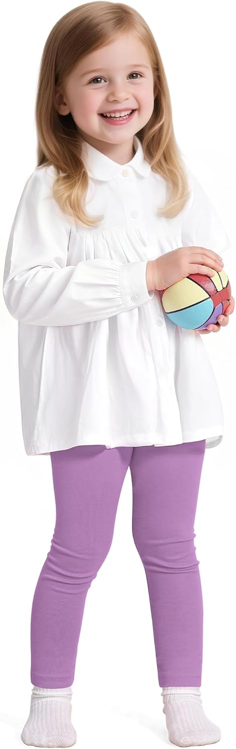 Witwot 5 Pack Toddler Leggings Baby Girls Cotton Pants Toddler Girl Clothes Size 18M-5T - Image 2