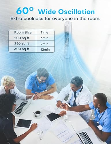 Miniatura 7 de BALKO Enfriador de aire evaporativo de 35 pulgadas, aire acondicionado de pantano mejorado 2024 con modo de enfriamiento, 3 velocidades,