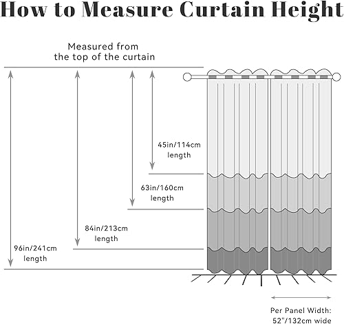 Miniatura 9 de Cortinas de lino 100% opacas, 2 paneles, para oscurecimiento y aislamiento térmico, cortinas para guardería, 7 pies de largo con trabilla trasera y
