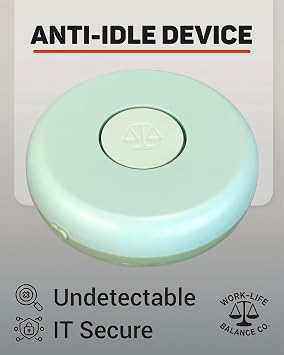 Compact Mouse Jiggler, NO USB, Cordless, Silent Undetectable Mouse Mover