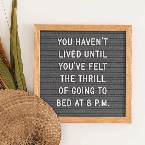 Miniatura 4 de Tablero de letras de fieltro, 10 x 10 pulgadas, letrero de madera intercambiable, marco de madera, montaje en pared, con soporte de exhibición (gris)