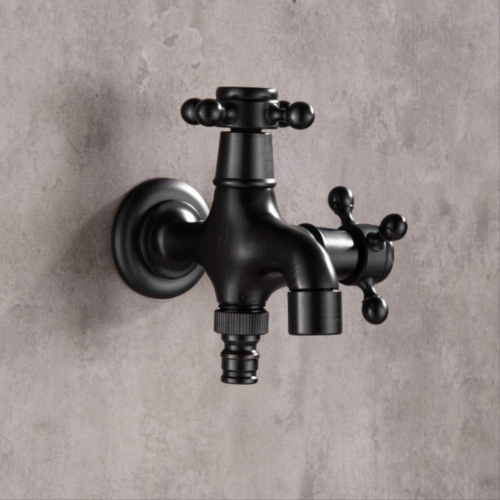 Modern Black Bronze Single Cold tap Outdoor Faucet Garden Wall Bibcock Tap Bathroom Washing Machine mop taps SY001B