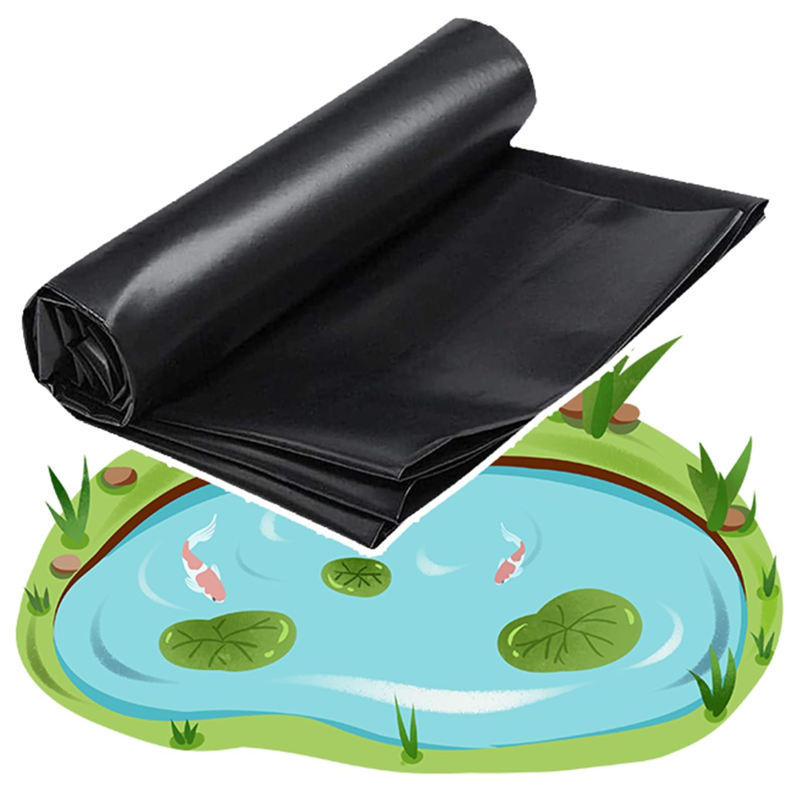 Bâche de bassin 4,5 x 6 m résistante aux UV pour installation de piscine et bassin à poissons