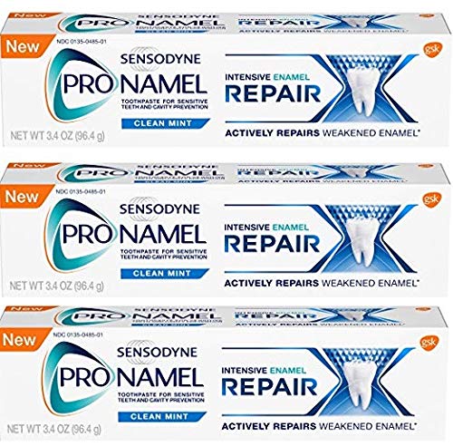 Sensodyne ProNamel, Clean Mint, Intensive Repair 3.4 Ounce (Pack of 3)
