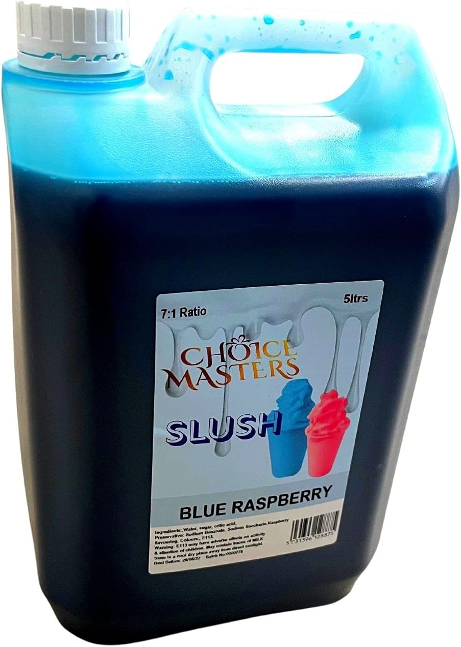 Blue Raspberry Slush Puppy Syrup 5L - Suitable for Vegetarians, Vegans, Gluten Free, Diary Free and Gelatine Free