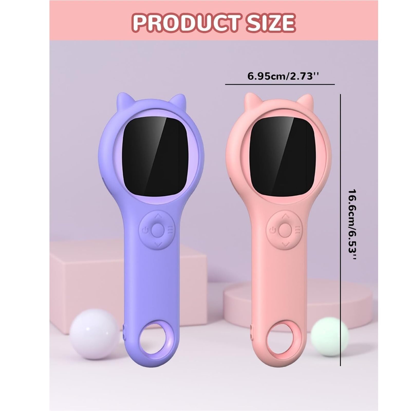 Microscopio digitale for bambini - Microscopio tascabile portatile 1000X con schermo IPS da 2 pollici, kit scientifico portatile con vetrini, ricaricabile tramite USB(Purple)