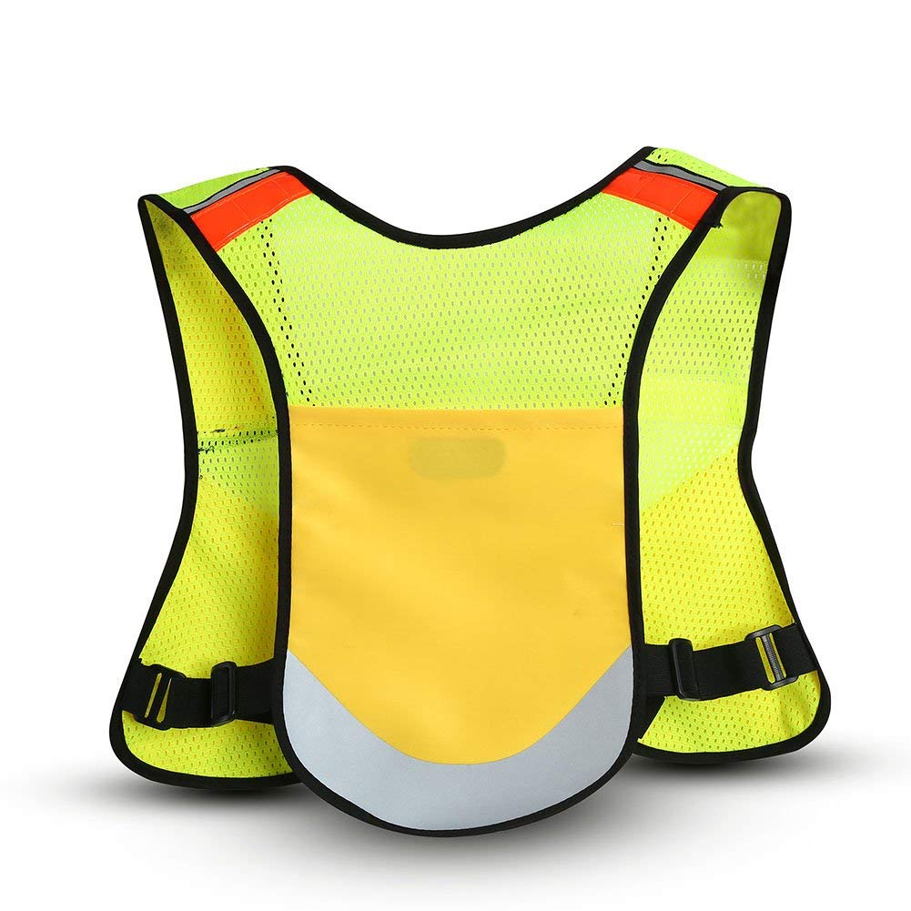 Odblaskowa kamizelka sportowa, 38 cm, wielofunkcyjna kamizelka odblaskowa do biegania 200 m, odblaskowa kamizelka do biegania, jazdy na rowerze, wędrówek