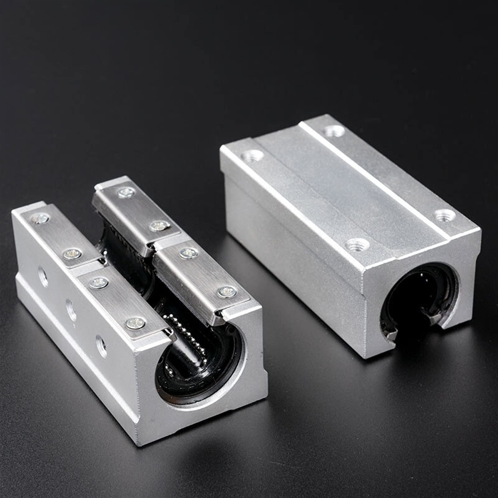 zxxin-Guide lineari, 2pcs 16mm Blocco Cuscinetto a Sfere lineari da 16 mm CNC Router SBR16 Guida lineare 3D, SBR16LUU SBR20UU SBR12LUU, Durevole (Guide Length : SBR20LUU)