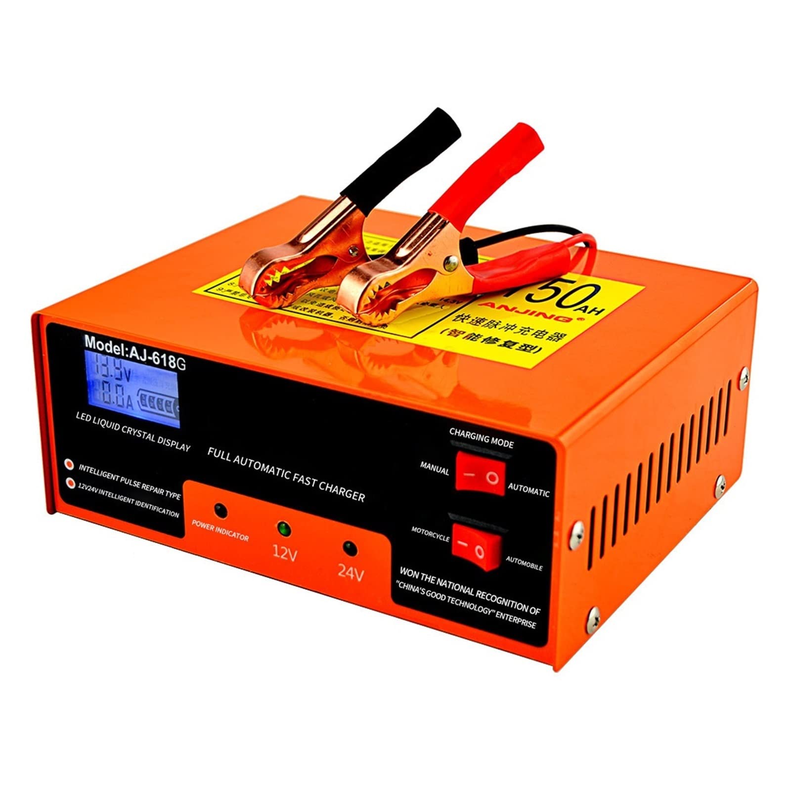 Caricabatterie per Auto Caricabatteria for Auto Riparatore di batterie a impulsi Intelligenti Caricabatterie 12v24v 10A for Display LCD a LED for Camion for Auto