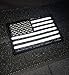 The American Made Reflective Hook/Loop Black and White US Flag Embroidered Morale Patch, 3x2