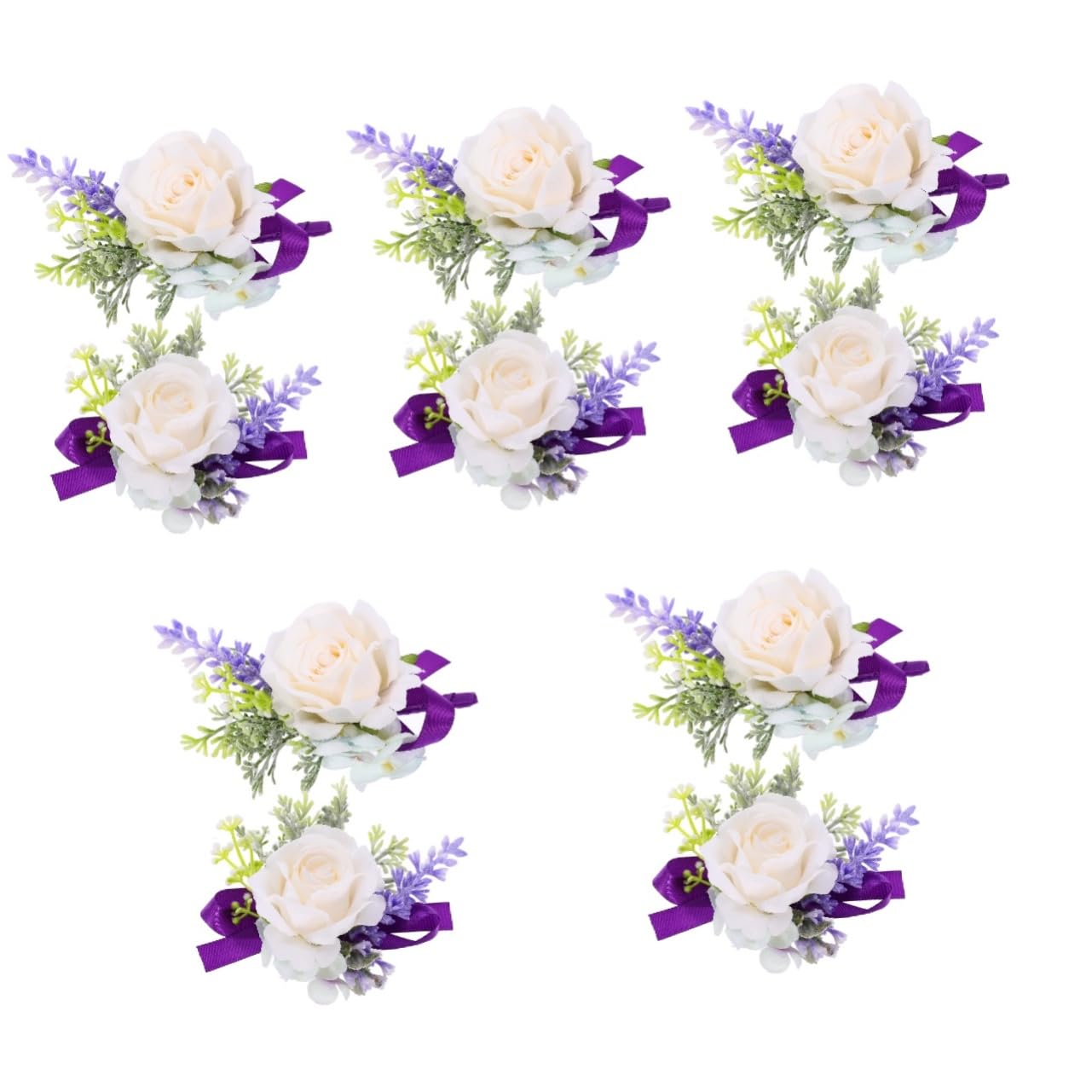 Ciieeo 5 Sets Boda Ramillete Mano Flor Boda Boutonniere Nupcial Ramillete Pulsera Boda Ramillete Pulsera De Boda Boutonniere Novio Boutonniere Muñeca Ramillete Flores