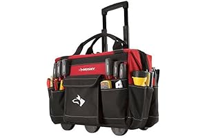 Husky 18" Water-Resistant Contractor's Rolling Tool Tote with Telescoping Handle