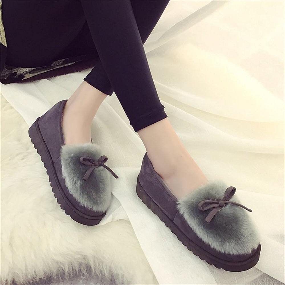 Pantofole da Donna Inverno All'aperto Caldo Peluche Morbido Impermeabile Ecopelliccia per la casa con Pantofole Mocassini