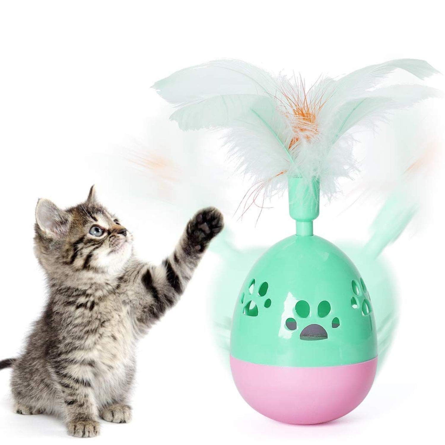 The DDS Store Funny Tumbler Toys for Cats Kitties Pets Accessories Pet Toys Funny Tumbler Mice Teaser Feather Stick Toy 1 Piece (Color May Vary) (B07RXLMY9D) Amazon Price History, Amazon Price Tracker