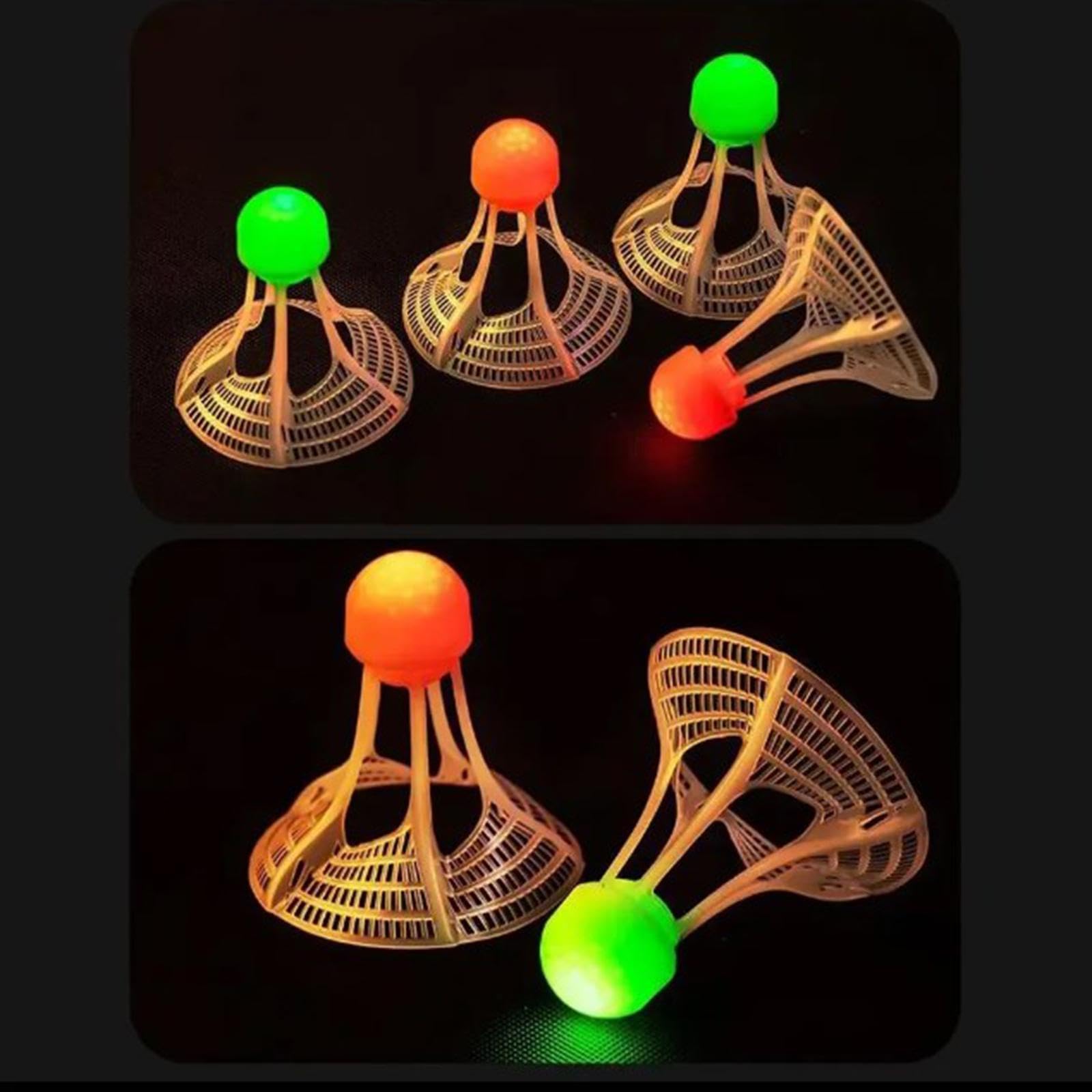 ATORSE 6X LED Lights Badminton Shuttlecocks for All Levels Players Grasslands Parks Green-image-5