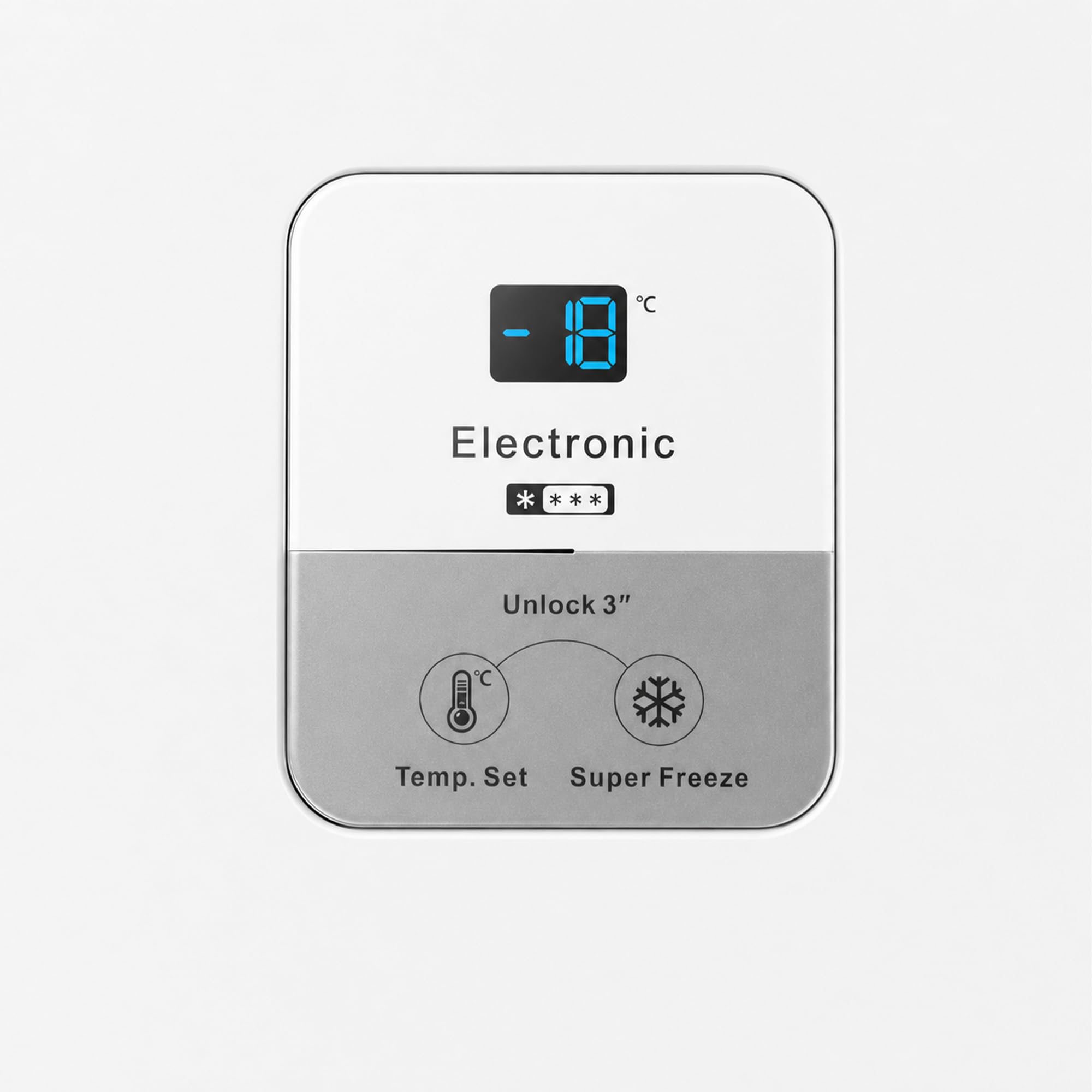 HCF‑HS500EE++ – Gefriertruhe 500 L – Energieeffizienzklasse E – Elektronisch gesteuert, LED‑Display & Innenbeleuchtung, Schnellgefrierfunktion, Weiß - Jahre Garantie