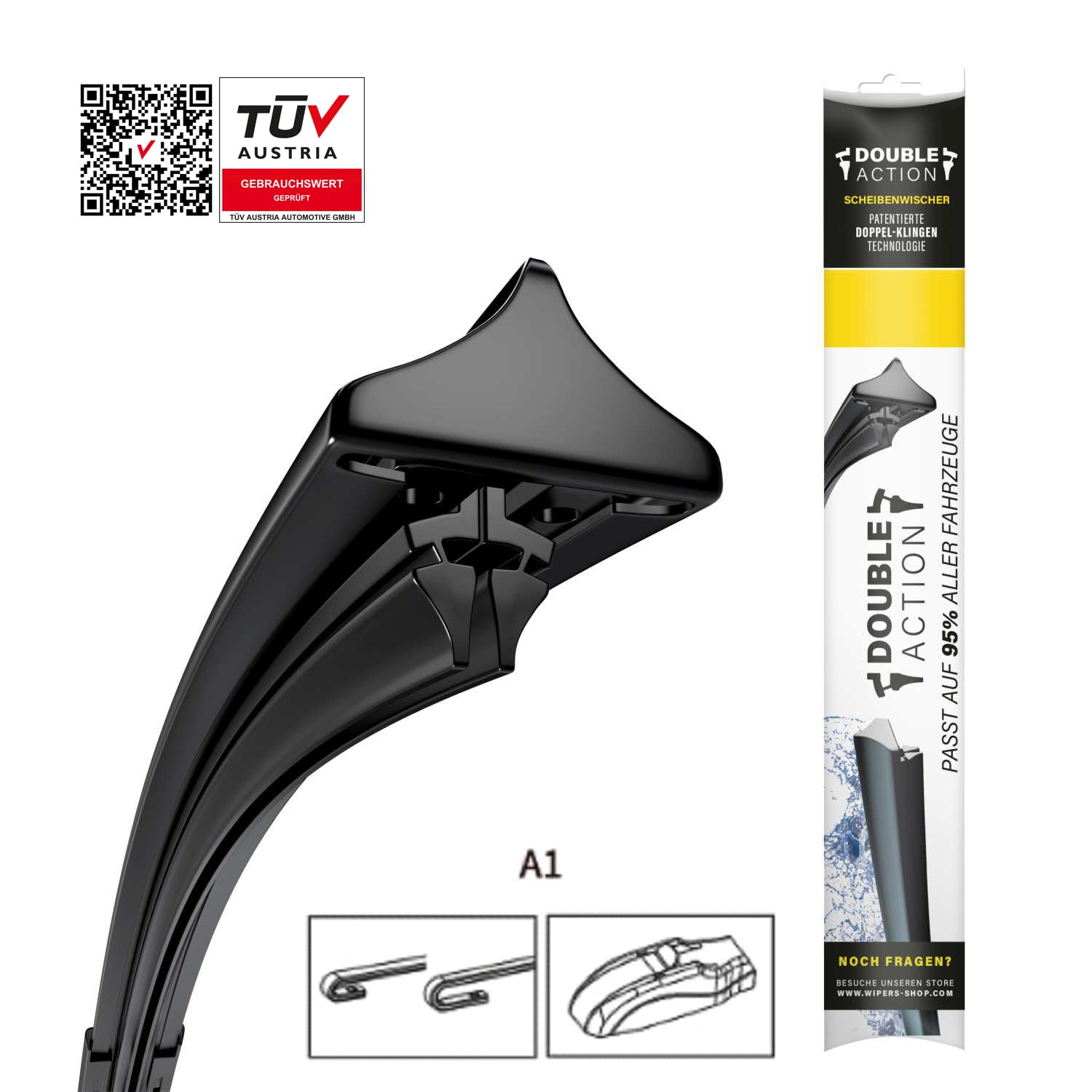 Set tergicristallo a doppia azione per parabrezza - compatibile con BMW serie M coupé (E 36) anno 09/92-12/98 lunghezza: 530mm/500mm