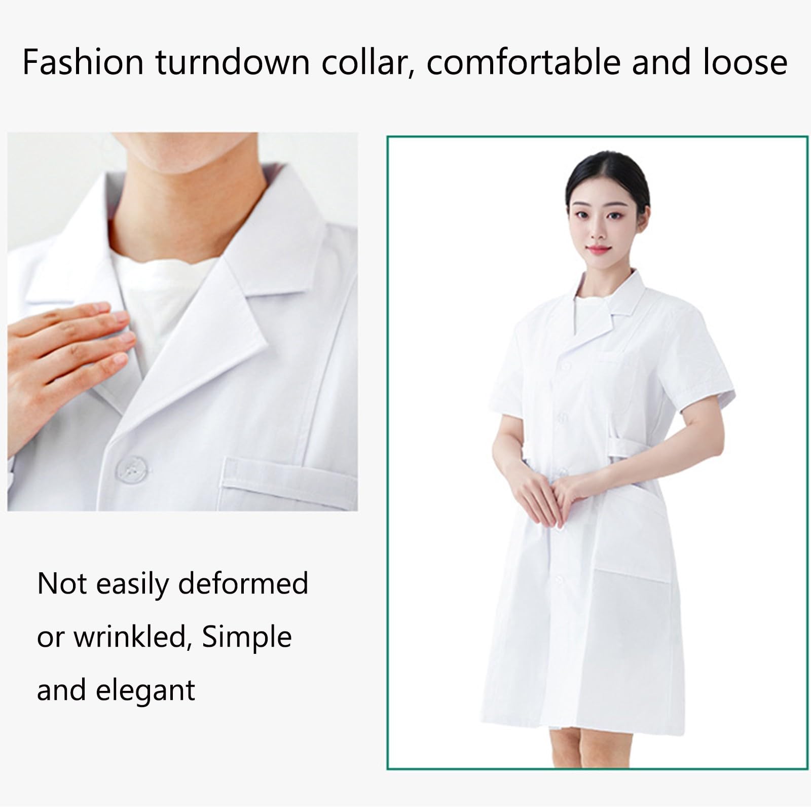 Blouse Chimie Coton Blouse Blanche Chimie Lycee Medicale Femme Coton Collège De Médecin Lycée Tenue Infirmiere Professionnelle Cosplay