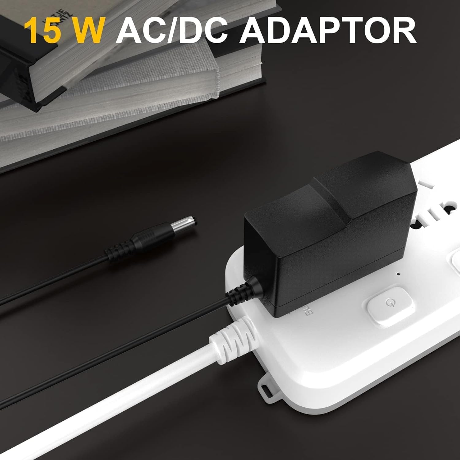 15W 12V Power Cable Replacement Compatible with Alexa Echo Dot 3rd/4th/5th Gen, Echo Dot with Clock, Kids Edition, Echo Show 5 (1st/2nd Gen), Echo Spot & Fire TV Cube – 4.9FT Charger Cord image 5