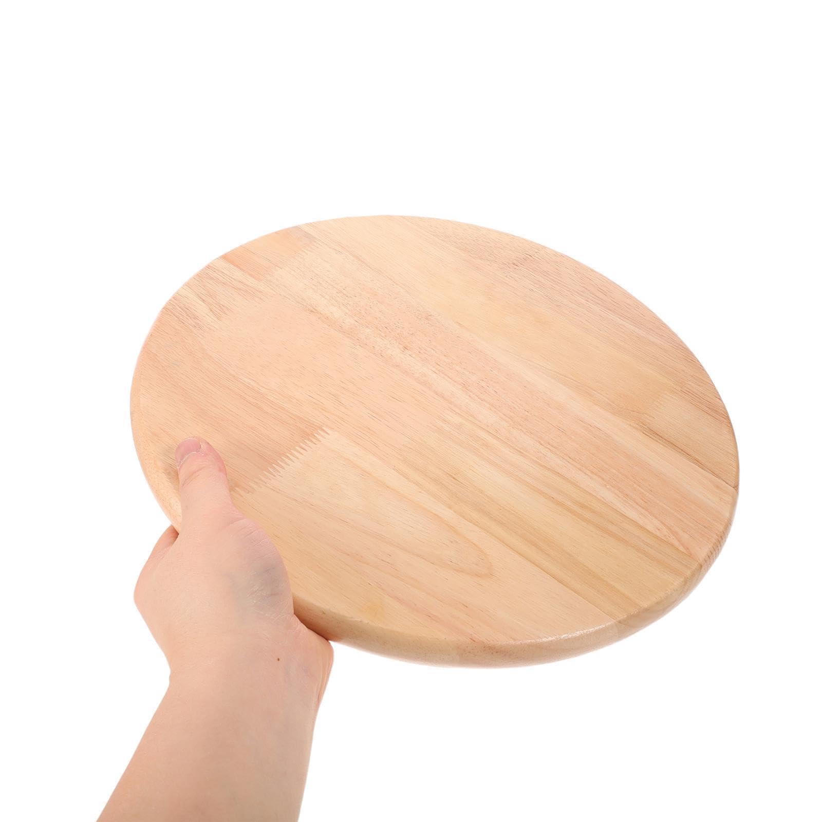 ULTECHNOVO Redonda Bandeja Madera de 30cm Servir de Roble