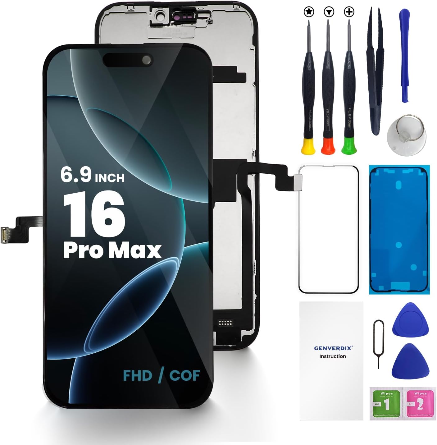 for iPhone 16 Pro Max Screen Replacement 6.9" LCD Display Kit