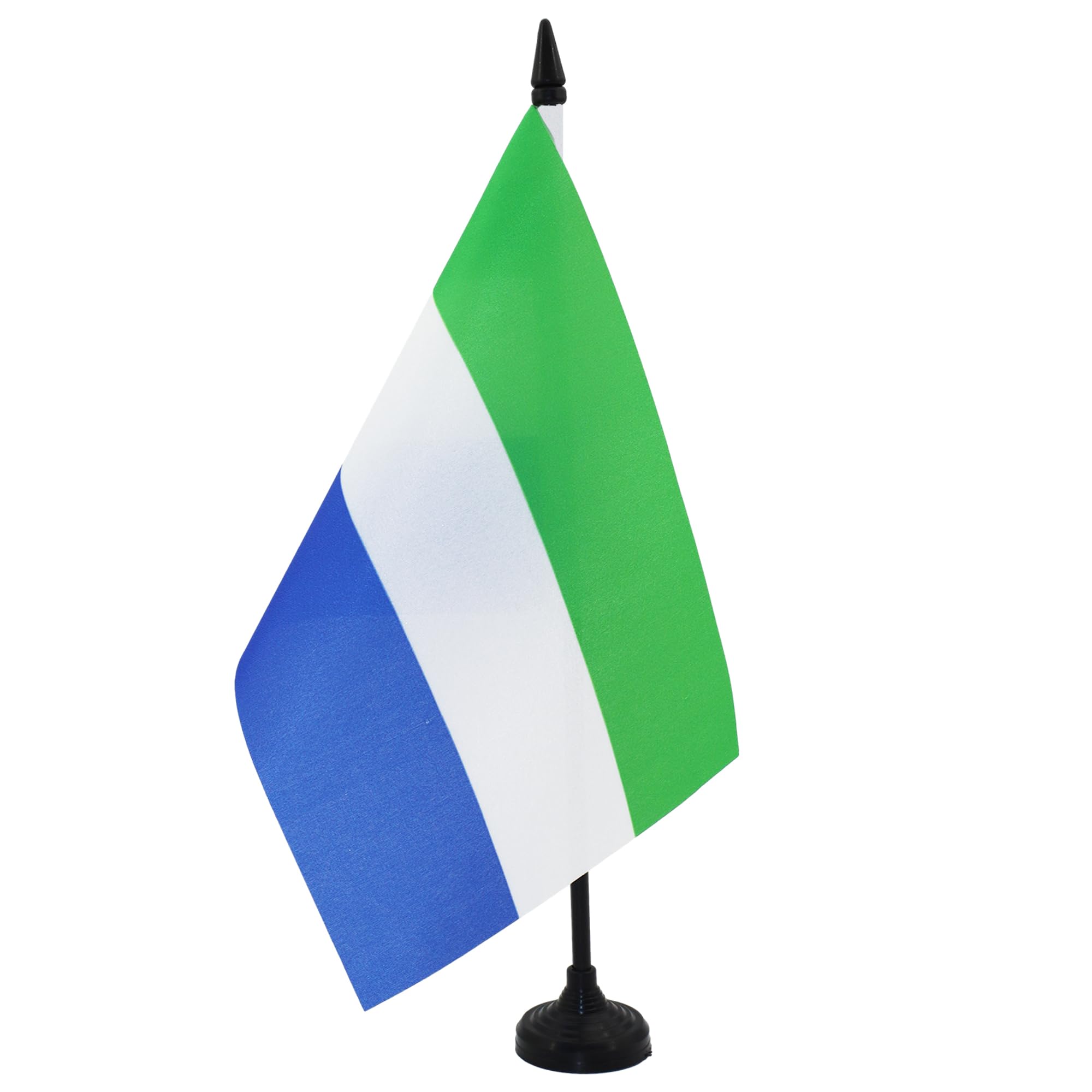 AZ FLAG Sierra Leone Table Flag 6x8 in 100D Polyester Plastic Base