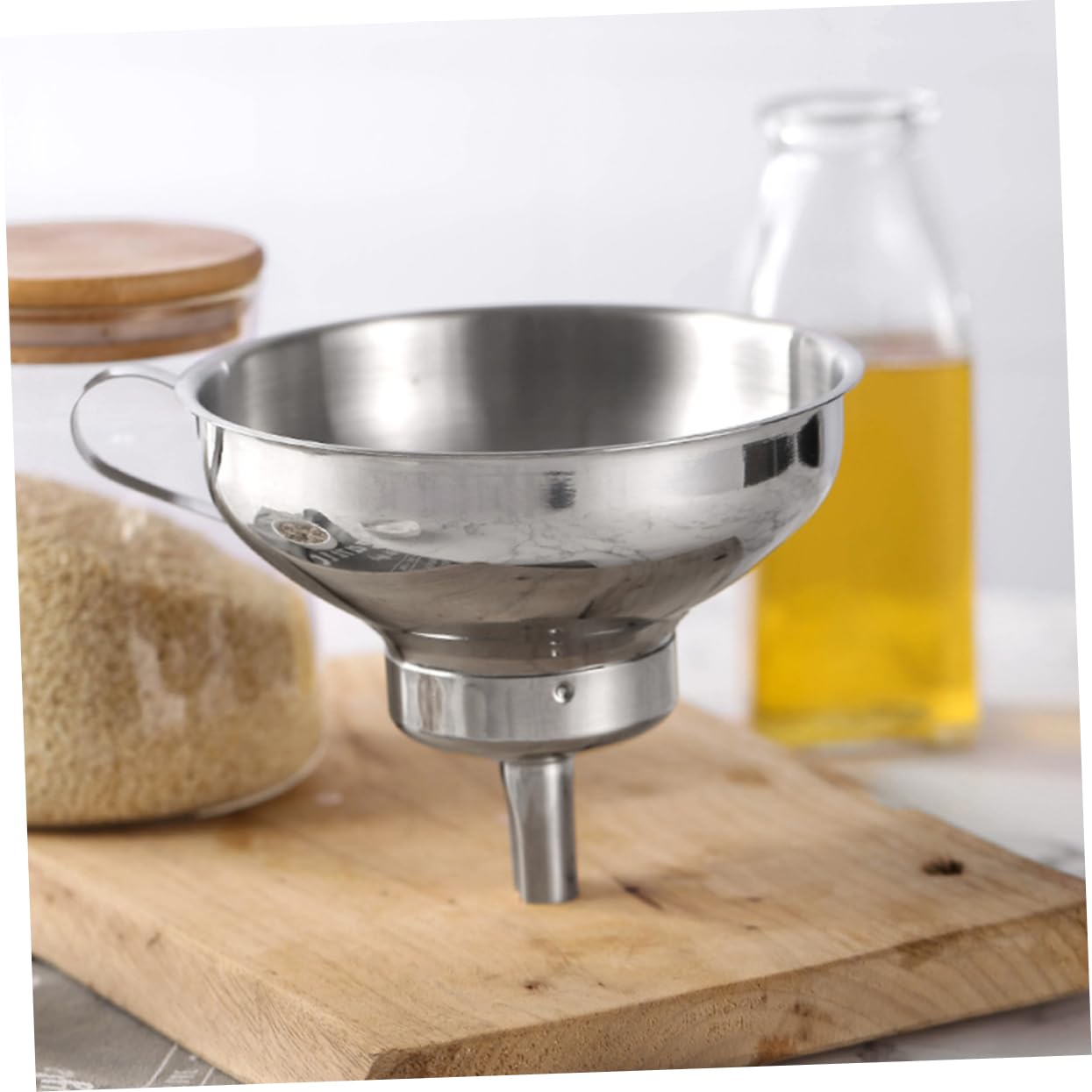 2 Pezzi Imbuto Acciaio Inossidabile con Funnel per Trasferimento Liquidi e Filtraggio Strumento per Cucina Resistente e Facile