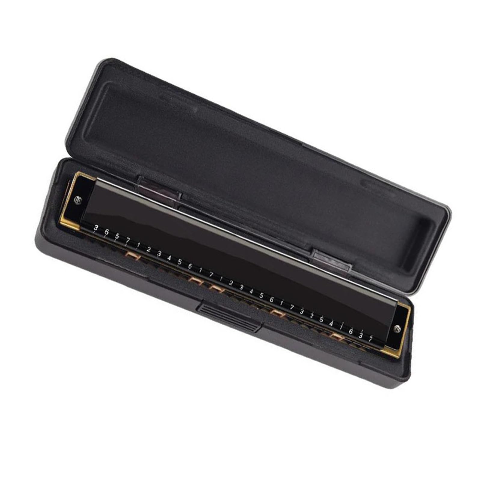 Armonica Professionale A 28 Fori In Chiave Do Bronzo Fosforoso Set Per Principianti Strumento A Fiato armonica Strumento Professionale(Black)