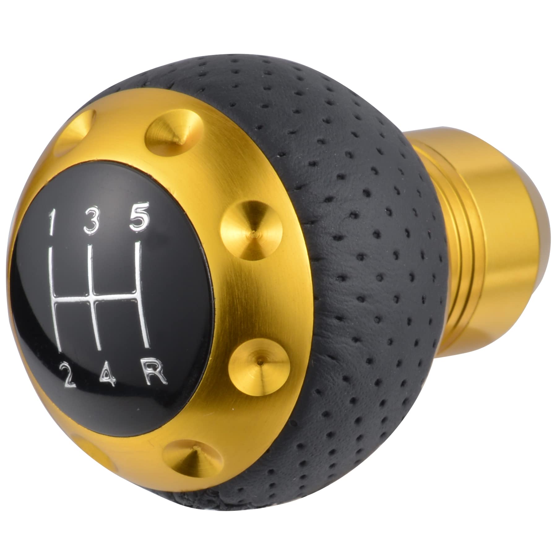 Padaodao Gear Knob 5 Speed Shifter Lever Head Fit for Most Car Transmission Vehicles SUV Trucks, Golden