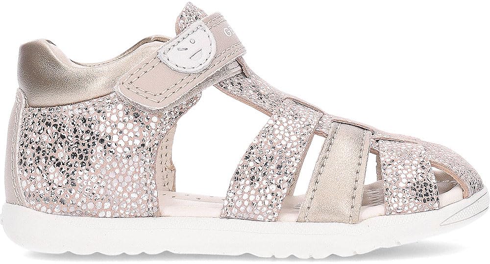 Geox Girls B Macchia Gir Sandal, Beige Lt Gold, 8.5 UK Child