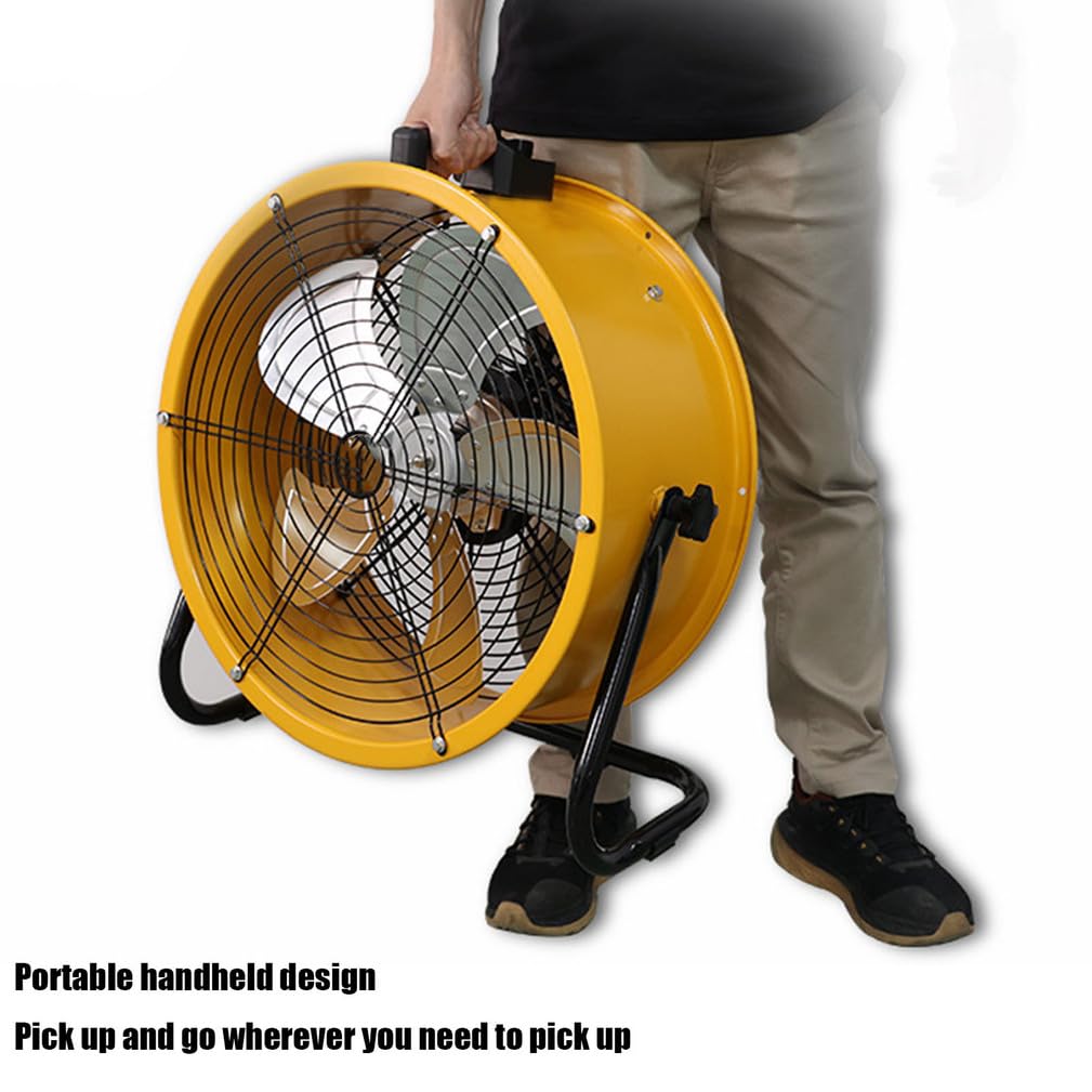 Ventilador de alta velocidad, extractor industrial de 12 pulgadas, velocidad ajustable, bajo ruido, circulación de aire de 220 V con suministro de aire remoto de 20 metros para techo