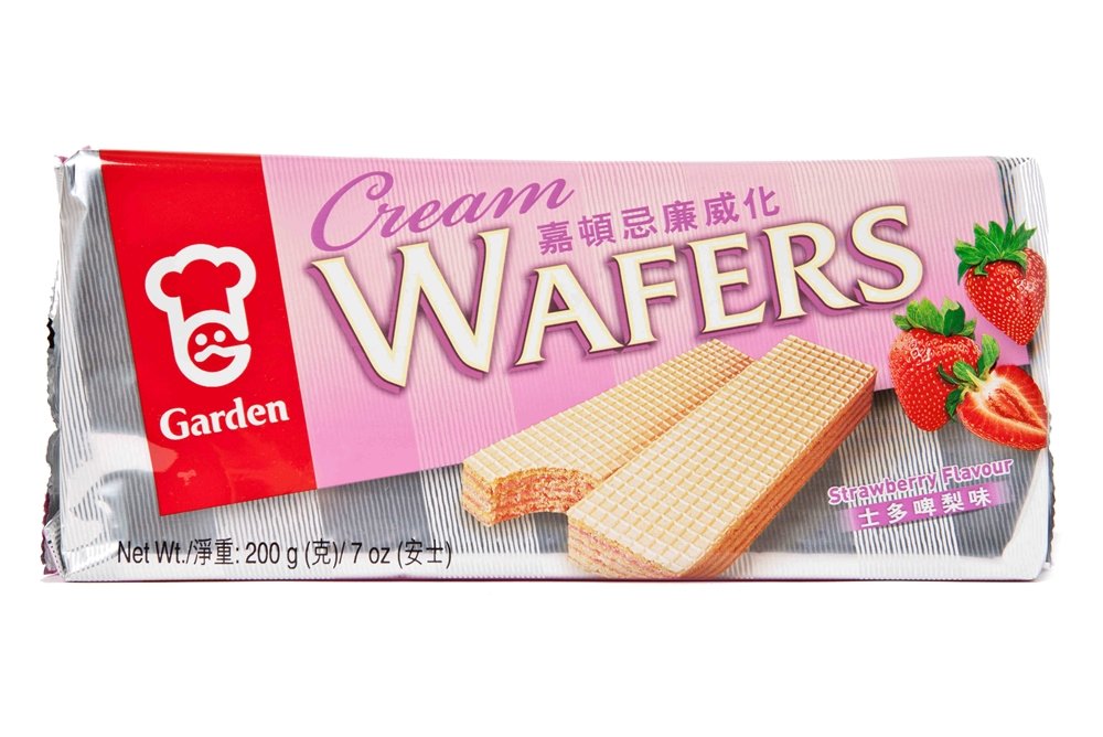 Garden - Cream Wafers - Strawberry Flavour (Net Wt. 7 Oz.)