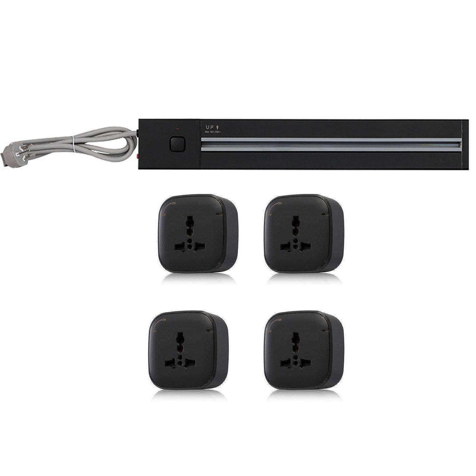 Guida Power Rail Presa nascosta sul tavolo della cucina Spina rimovibile Design della porta di sicurezza anti-spruzzi rimovibile,60CM