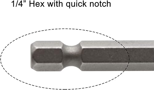 Miniatura 5 de MaxTool 10 puntas PH2 x 3 pulgadas destornillador idéntico Phillip No 2 puntapuntocabeza 14 "destornillador hexagonal 6150 aleación acero