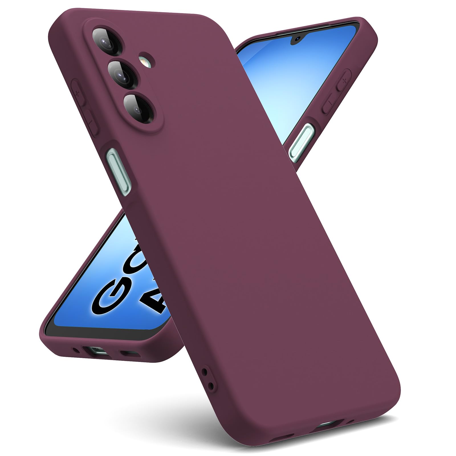 Oududianzi - Cover per Samsung Galaxy A17 4G / 5G, Custodia Silicone Liquido, Interno in Microfibra Morbida, Protezione Antiurto Resistente - Bordeaux