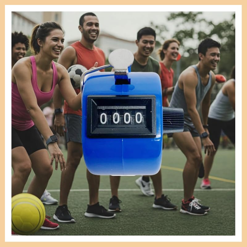 White Deer Hand Tally Counter 4 Digit Number Dual Clicker Golf Handy Convenient 6 Pack