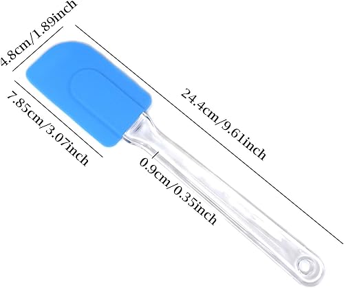 Miniatura 2 de Honbay 2 espátulas de silicona para hornear, mantequilla, pasteles, crema, raspadores para raspar, mezclar, hornear y remover