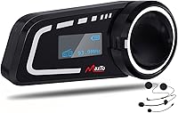 Vista 8 de Auriculares Bluetooth para motocicleta, MaxTo M2, casco de motocicleta Bluetooth5.0, 6 vías 3280 pies, sistema de comunicación de intercomunicación