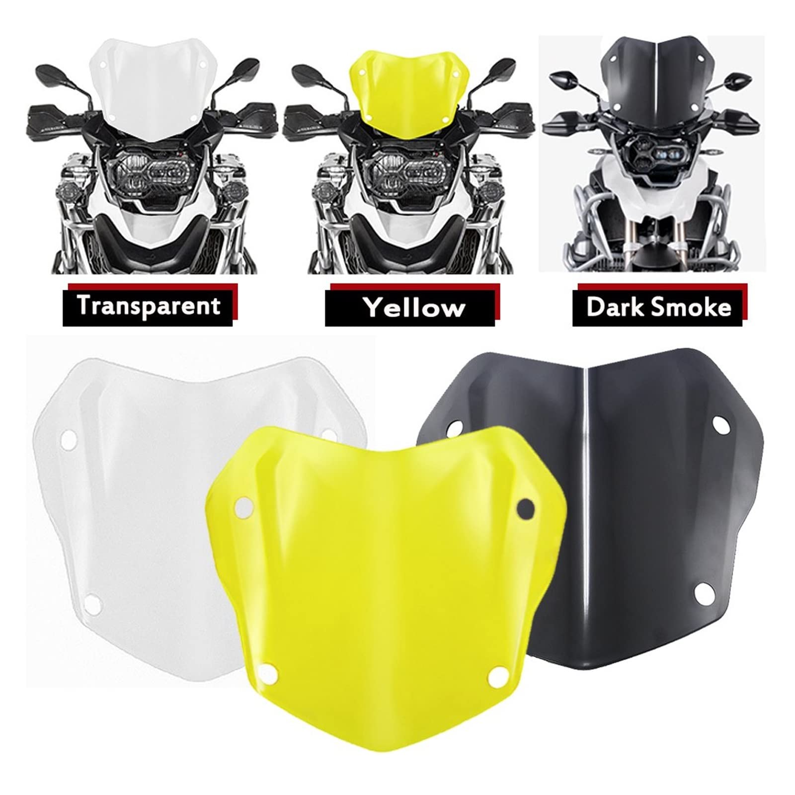 Motorrad Windschild Für BMW R1200GS/R1250GS – Dunkel Getönt, Aus ABS, Verbesserter Windschutz