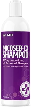 Pet MD Micoseb-CX Topical Shampoo for Dogs, Cats, Horses with Miconazole - 12 oz