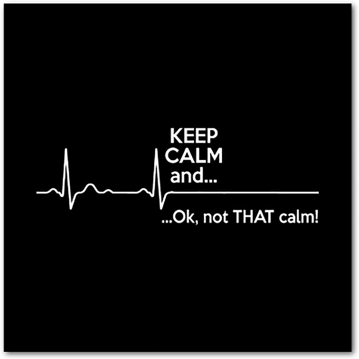 DistinctInk カスタムバンパーステッカー - 25.4 cm x 25.4 cm 装飾デカール - 黒の背景 - Keep