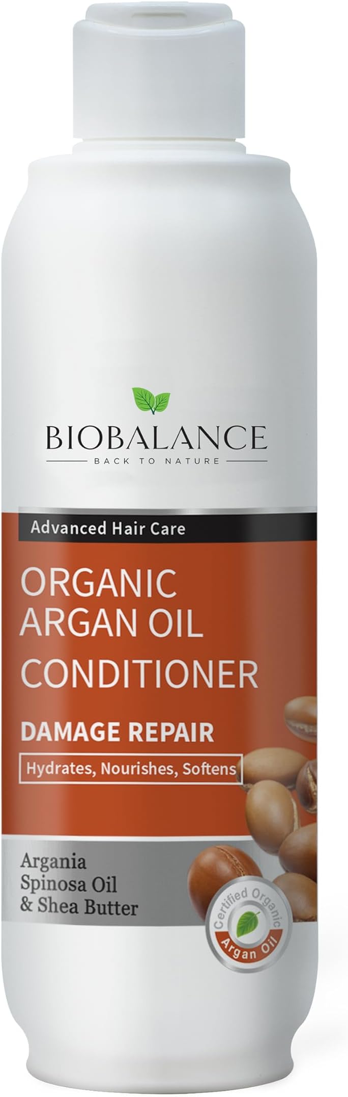 BioBalance Organic Argan Oil Conditioner | 330ml | Hydrating & Detangling Conditioner | For Smoothe & Shiny Hair| Repairs Damaged Hair | Anti Dandruff | Sulphate Free