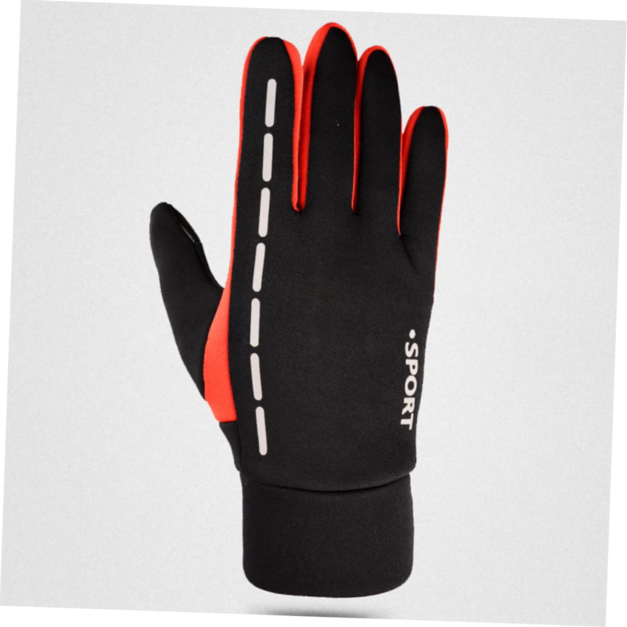 SOLUSTRE 3pares Guantes Cálidos Impermeables Antideslizantes para Ciclismo y Senderismo Talla Rojo Transpirables y Pantalla Táctil