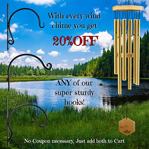 Wind Chimes for People Who Like Their Neighbors, Give a Thoughtful Memorial Gift or Love it as Your own Unique Outdoor Windchime, Made of Aluminum/Bamboo, a Beautiful Deep Tone Chime - Thumbnail 7