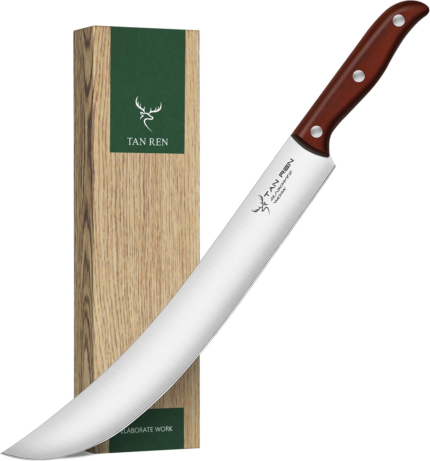 TAN REN Brisket Knife, 12 Inch Carving Knife, Razor Sharp
