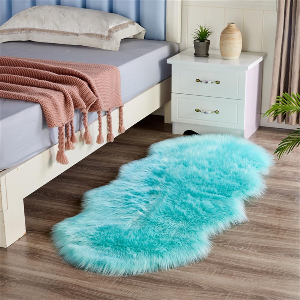 Tapis moderne bleu antidérapant et épais pour sécuriser votre sol