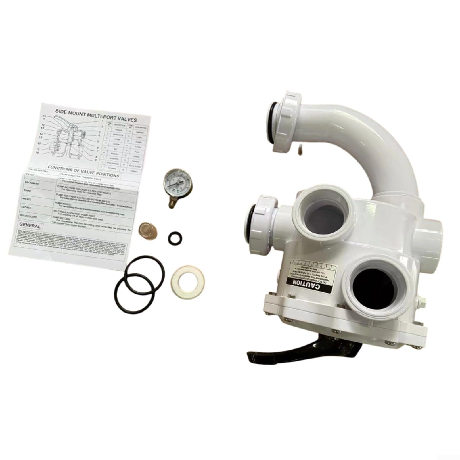 Kit valvola multi porta, per Pentair 261050 2 pollici per HIFLOW: ricambio per filtri sabbia e piscina DE, guarnizioni a tenuta stagna per un flusso d'acqua efficiente